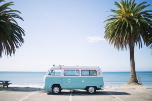 vintage volkswagen vw camper van surfing