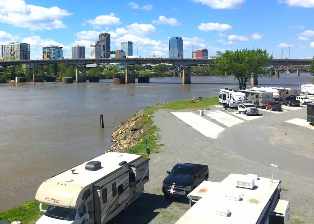 little rock arkansas rv parking city rving