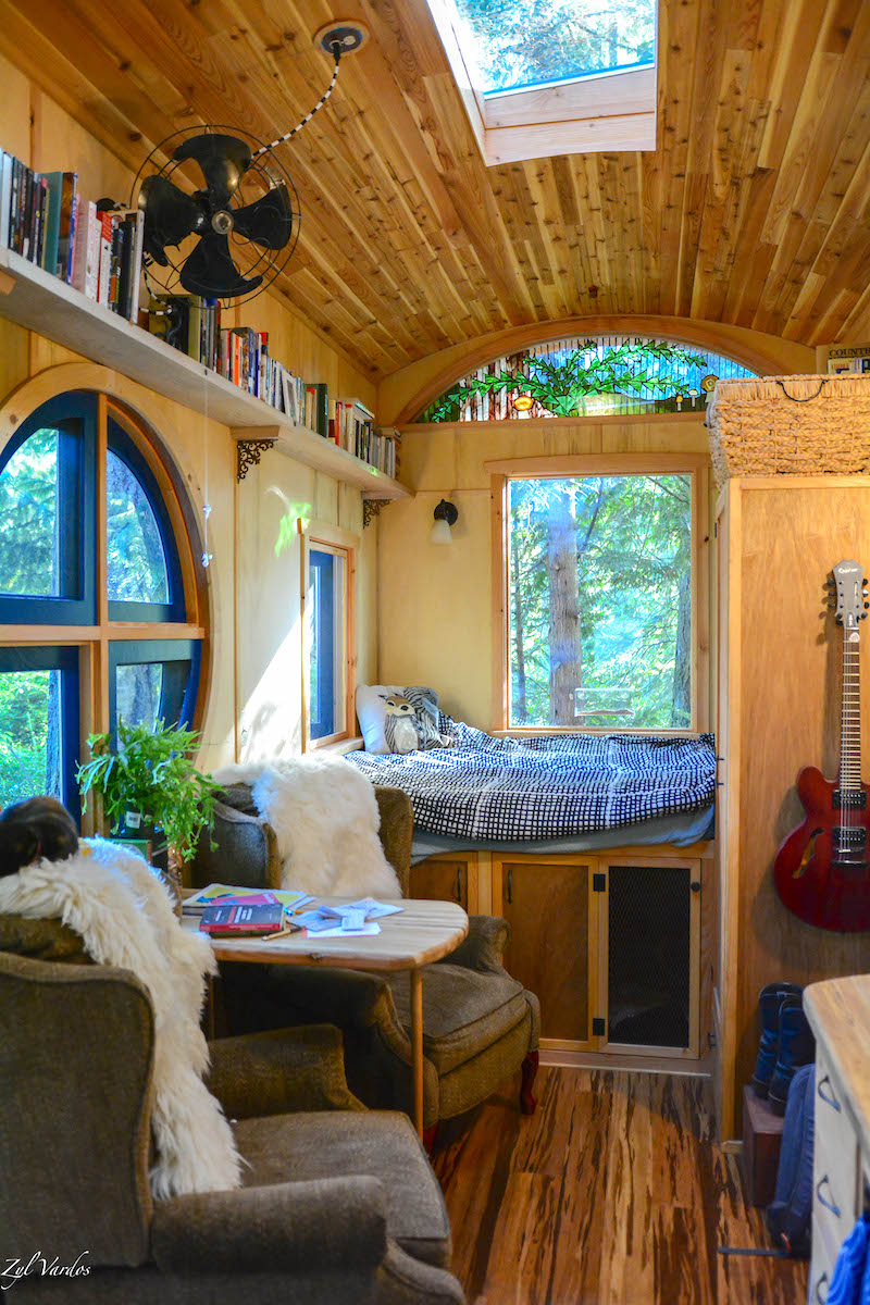 tiny home interior hippy hipster cozy