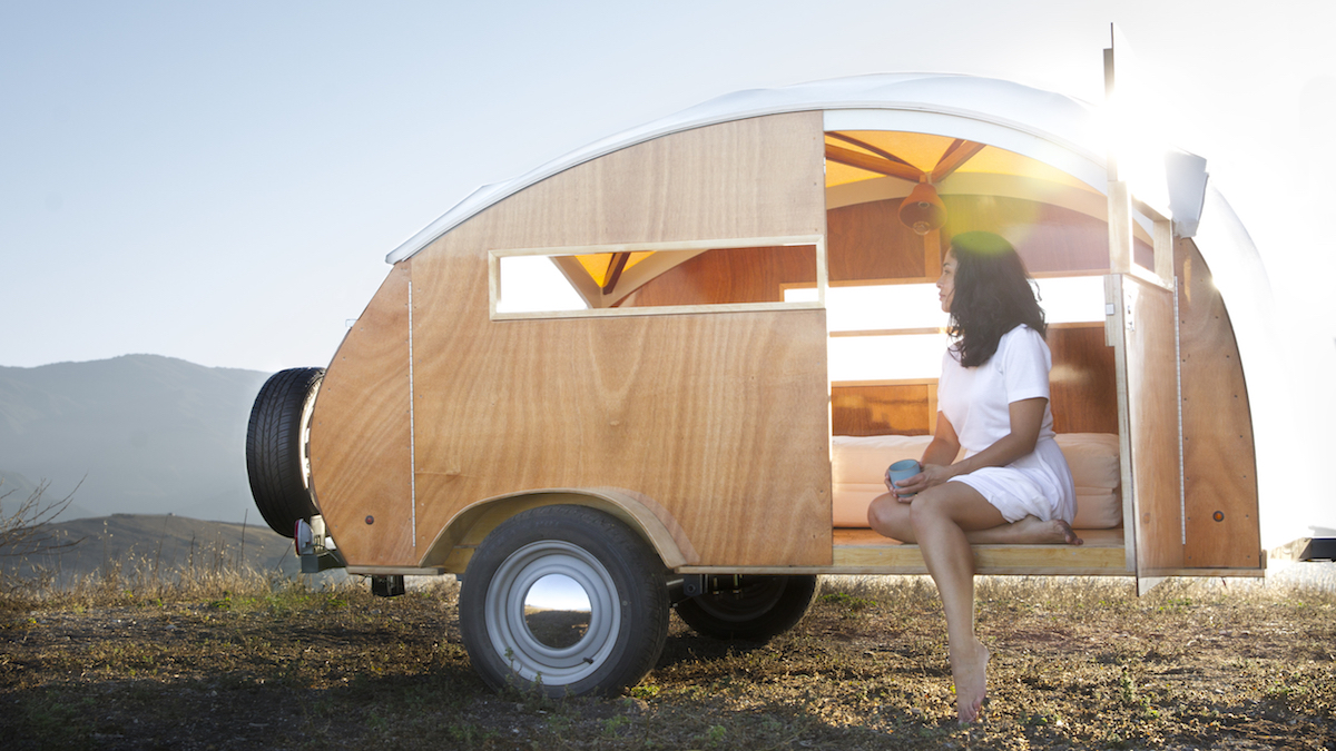 handmade wooden caravan camper travel trailer wood craft