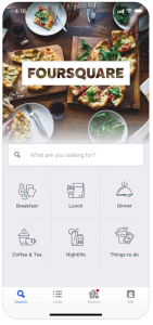 foursquare rv app find restaurants