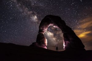 stargazing night sky utah arches national park rv camping