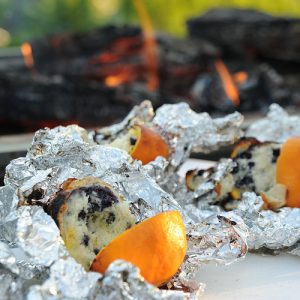 campfire orange muffin blueberry muffin rv camping kids fun recipe