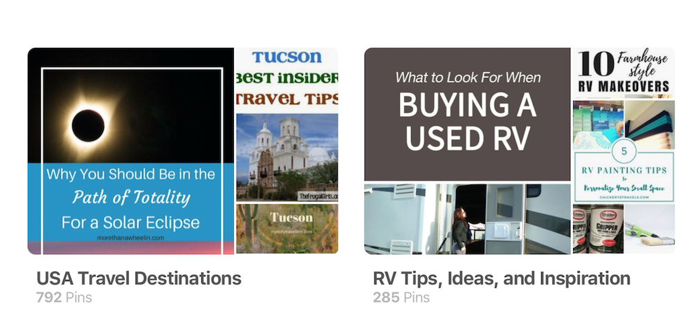 pinterest boards rv travel ideas planning a trip
