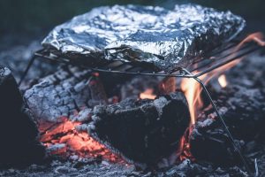 campfire burger in foil recipe kid rv camping dinner