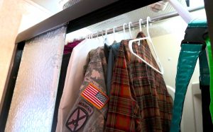 rv closet storage solution rv shower hack